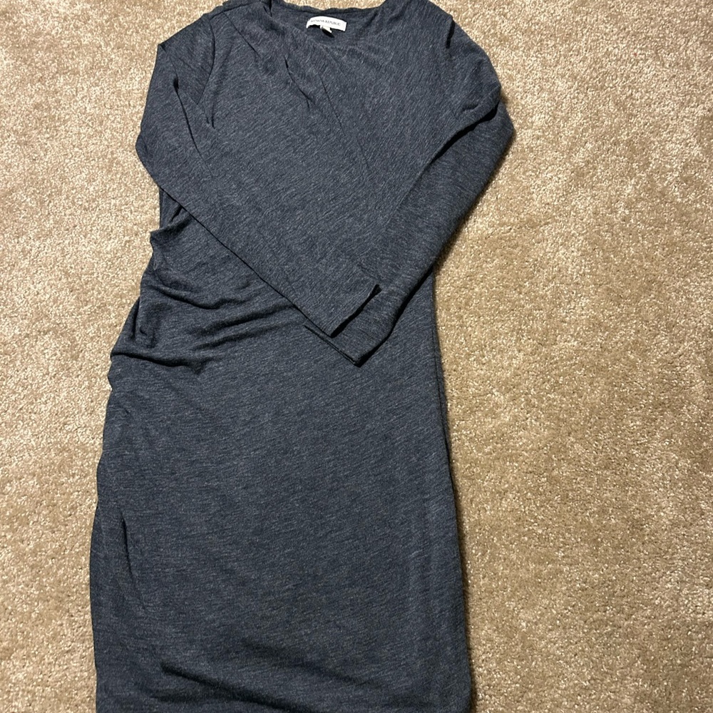 Banana Republic Long Sleeve Charcoal Dress